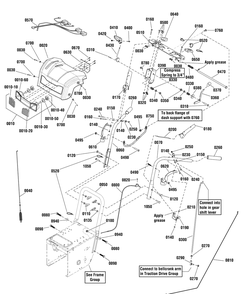 Handles And Controls Group Diagram and Parts List for 1696157-01-1528HD 2013 Briggs and Stratton Snow Blower
